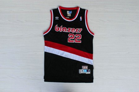 Maillot De Basket Portland Trail Blazers Clyde Drexle 22 Eyed Tennis Fans Noir